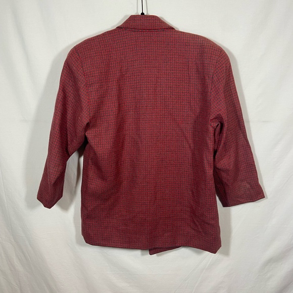 Vintage Carlisle Red and Grey Houndstooth Blazer - Picture 10 of 10